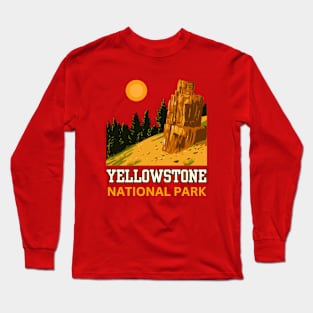 Yellowstone National Park Hiking Adventure Nature Explore Long Sleeve T-Shirt